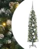 Arbre de Noël artificiel slim avec 150 LED Vert et blanc 120 cm 542492542492