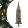 Arbre de Noël artificiel slim avec 150 LED Vert et blanc 120 cm 542493542493