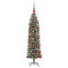 Arbre de Noël artificiel slim avec 150 LED Vert et blanc 120 cm 542493542493