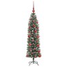 Arbre de Noël artificiel slim avec 150 LED Vert et blanc 120 cm 542493542493