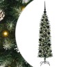 Arbre de Noël artificiel slim avec 150 LED Vert et blanc 120 cm 542494542494