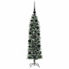 Arbre de Noël artificiel slim avec 150 LED Vert et blanc 120 cm 542494542494