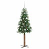 Sapin de Noël mince Vert 150 cm PVC et bois de pin massif 542514542514