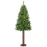 Sapin de Noël mince Vert 180 cm PVC et bois de pin massif 542515542515