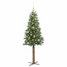 Sapin de Noël mince Vert 150 cm PVC et bois de pin massif 542549542549