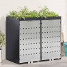 Rangement de poubelle à roulettes pour 3 poubelles Anthracite 542553542553