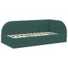 Cadre de lit d'angle avec matelas 2 pcs Vert Velours 542570542570