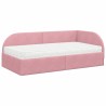 Cadre de lit d'angle avec matelas 2 pcs Gris Velours 542571542571