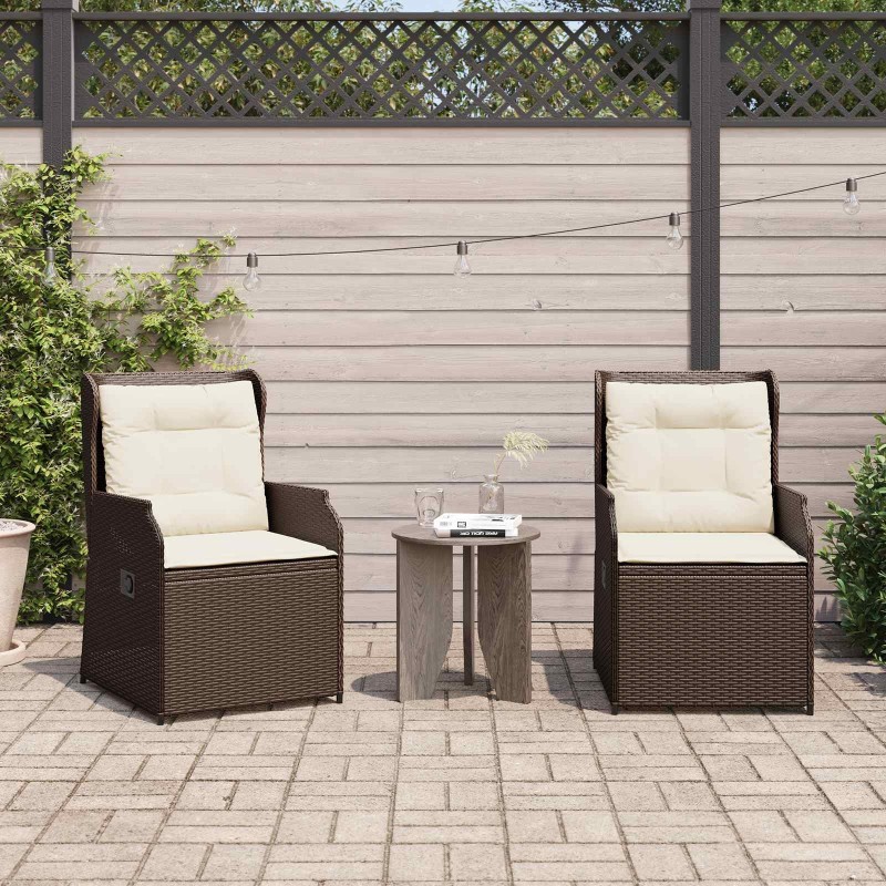 Banc de jardin 2 pcs Marron polyrotin 542573542573