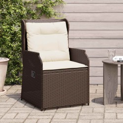 Banc de jardin 2 pcs Marron polyrotin 542573542573