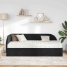 Cadre de lit d'angle avec matelas 2 pcs Noir Velours 542575542575
