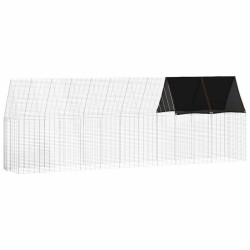 Cage à poules 2 pcs Argenté 600 x 100 x 210 cm Acier galvanisé 542576542576