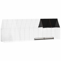 Cage à poules 2 pcs Argenté 600 x 100 x 210 cm Acier galvanisé 542576542576