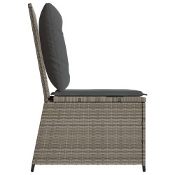 Canapé de jardin avec coussin Gris polyrotin 542577542577