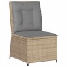 Canapé de jardin avec coussin Beige et gris polyrotin 542580542580