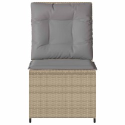 Canapé de jardin avec coussin Beige et gris polyrotin 542580542580