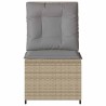 Canapé de jardin avec coussin Beige et gris polyrotin 542580542580
