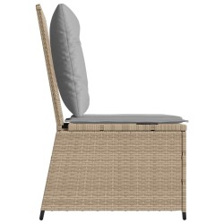 Canapé de jardin avec coussin Beige et gris polyrotin 542580542580
