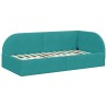 Cadre de lit d'angle avec matelas 2 pcs Turquoise Velours 542591542591