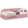 Cadre de lit d'angle avec matelas 2 pcs Rose Velours 542593542593