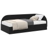Cadre de lit d'angle avec matelas 2 pcs Noir Velours 542595542595