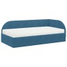 Cadre de lit d'angle avec matelas 2 pcs Bleu Velours 542596542596