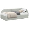 Cadre de lit d'angle avec matelas 2 pcs Gris clair Velours 542598542598