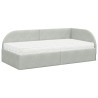 Cadre de lit d'angle avec matelas 2 pcs Gris clair Velours 542598542598
