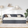 Cadre de lit d'angle avec matelas 2 pcs Gris Velours 542599542599