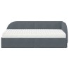 Cadre de lit d'angle avec matelas 2 pcs Gris Velours 542599542599