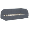 Cadre de lit d'angle avec matelas 2 pcs Gris Velours 542599542599