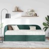 Cadre de lit d'angle avec matelas 2 pcs Vert Velours 542600542600