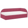 Cadre de lit d'angle avec matelas 2 pcs Rouge Velours 542601542601