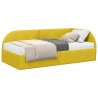 Cadre de lit d'angle avec matelas 2 pcs Jaune Velours 542602542602