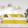 Cadre de lit d'angle avec matelas 2 pcs Jaune Velours 542602542602