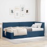 Cadre de lit d'angle avec matelas 2 pcs Bleu Velours 542606542606