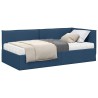 Cadre de lit d'angle avec matelas 2 pcs Bleu Velours 542606542606