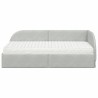 Cadre de lit d'angle avec matelas 2 pcs Gris clair Velours 542608542608