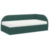 Cadre de lit d'angle avec matelas 2 pcs Vert Velours 542610542610