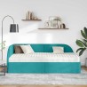 Cadre de lit d'angle avec matelas 2 pcs Turquoise Velours 542612542612
