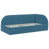 Cadre de lit d'angle avec matelas 2 pcs Bleu Velours 542615542615