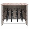 Abri de vélo 3 pcs Marron 216 x 207 x 158 cm Métал 542632542632