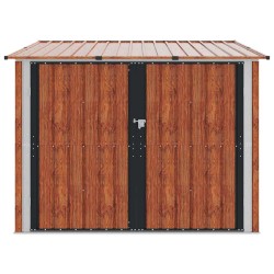 Abri de vélo 3 pcs Marron 216 x 207 x 158 cm Métал 542632542632