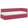 Cadre de lit d'angle avec matelas 2 pcs Vert Velours 542633542633
