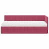 Cadre de lit d'angle avec matelas 2 pcs Vert Velours 542633542633