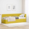 Cadre de lit d'angle avec matelas 2 pcs Jaune Velours 542634542634