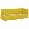 Cadre de lit d'angle avec matelas 2 pcs Jaune Velours 542635542635