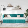 Cadre de lit d'angle avec matelas 2 pcs Turquoise Velours 542638542638