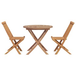 Ensemble de salle à manger pour jardin 3 pcs Marron 542640542640