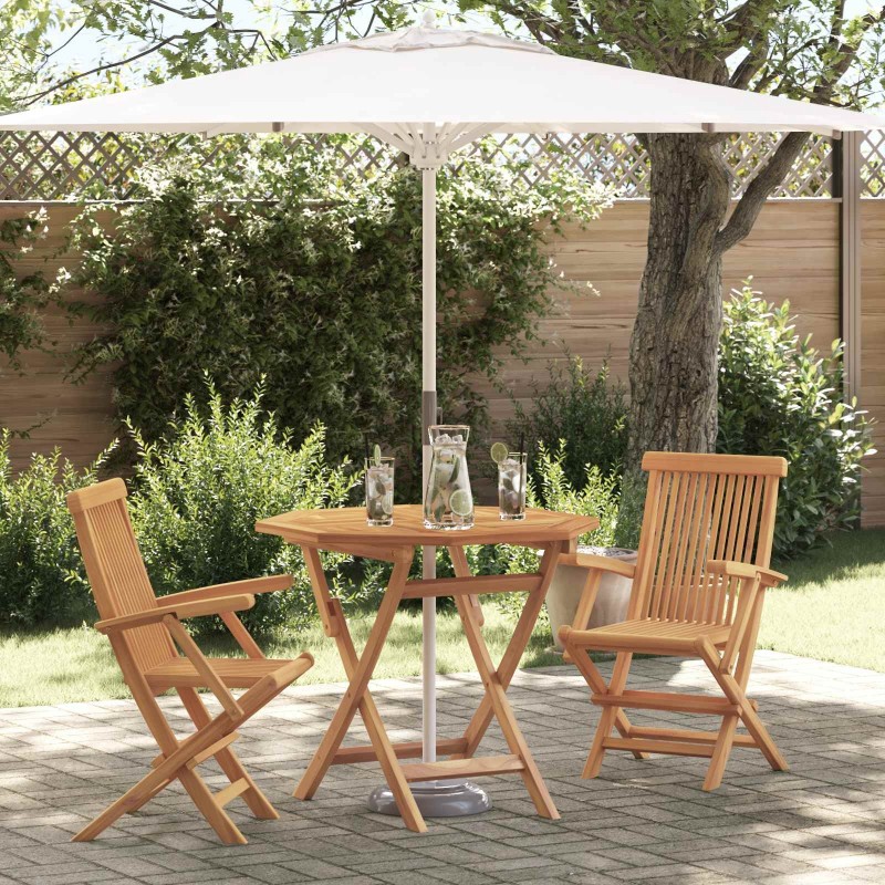 Ensemble de salle à manger pour jardin 3 pcs Marron 542646542646
